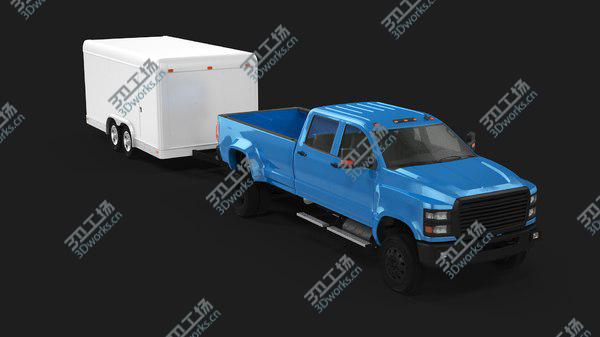images/goods_img/20210312/3D model Large Pickup and Cargo Trailer/5.jpg